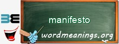 WordMeaning blackboard for manifesto